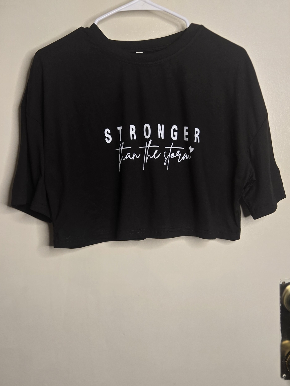 Women's Black Crop Top - Medium